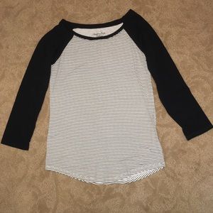 American Eagle: striped crew tee (S)